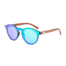 2019 Latest One Piece Mirror Sun Glasses Luxury Polarized Walnut Wooden Sunglasses